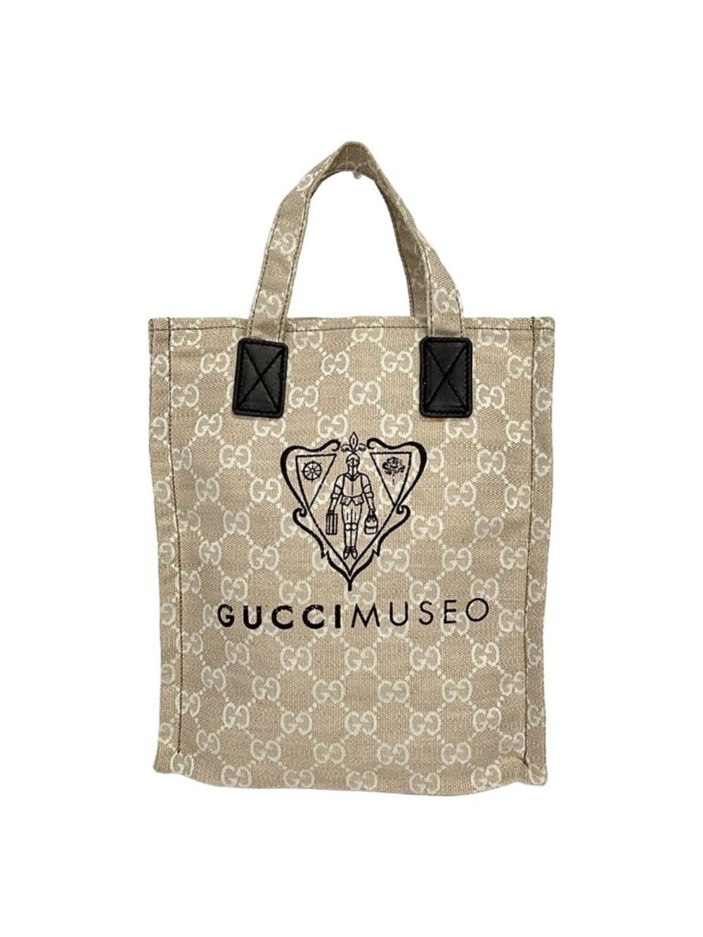 Gucci Tote Museo Beige Ivory Dark Brown Limited Edition Leather